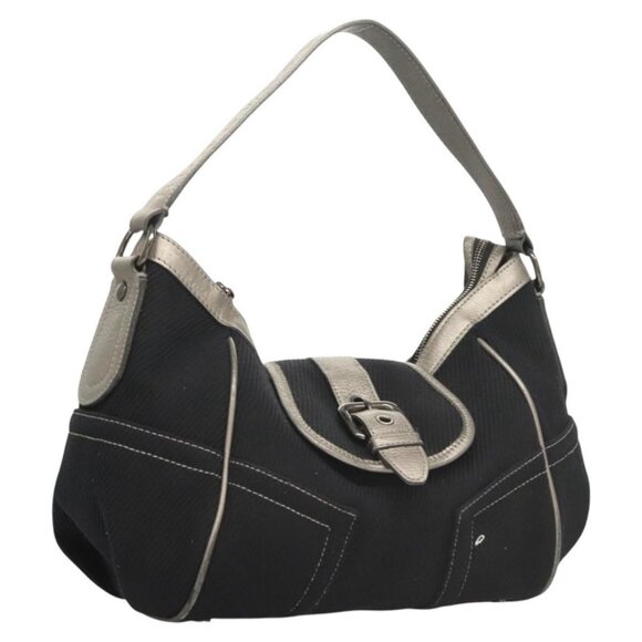 BURBERRY Blue Label Shoulder Bag Canvas Navy Auth bs25498 - Picture 1 of 16